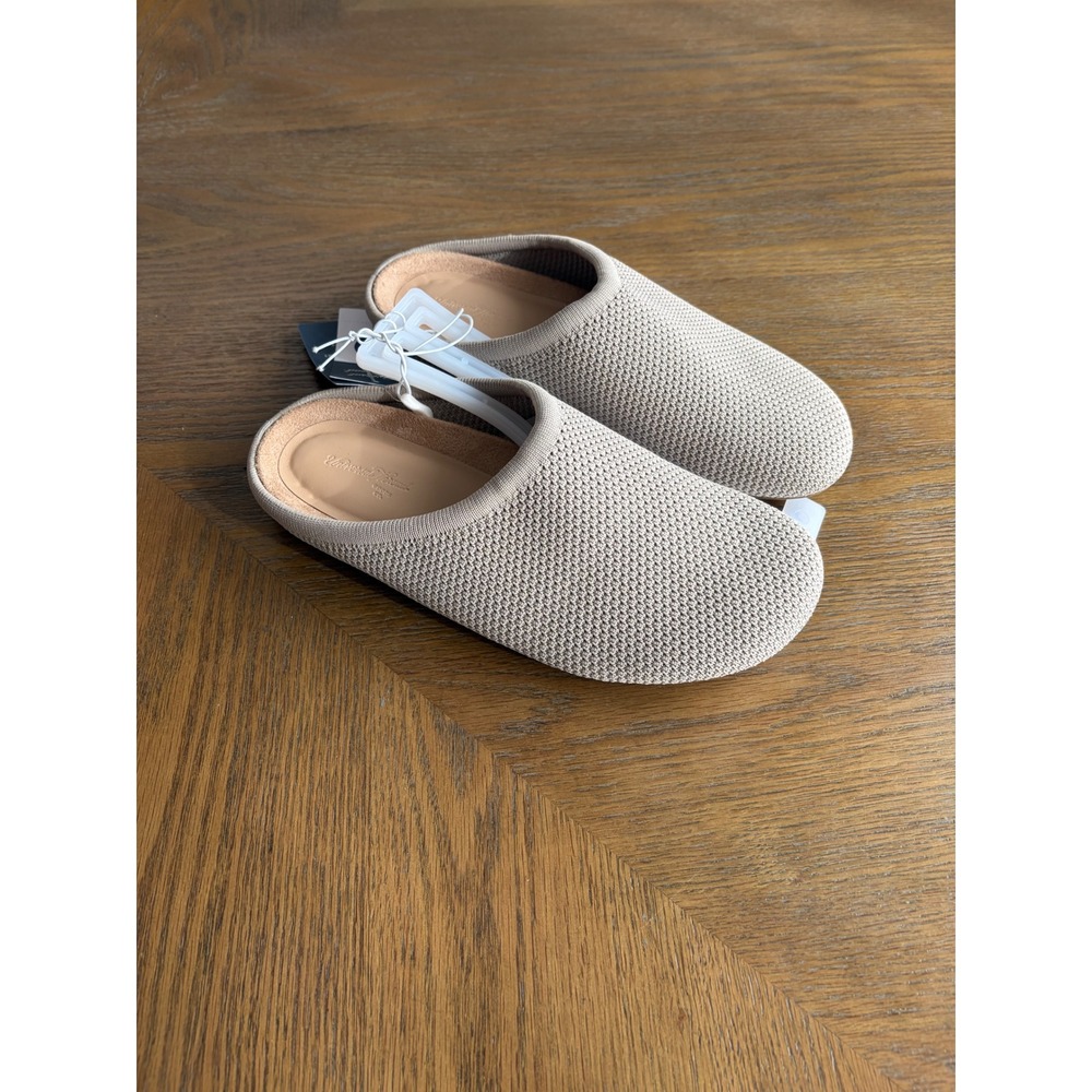 Universal Thread Women Taupe Knit Mule Slippers Size 6 Contoured Footbed NWT